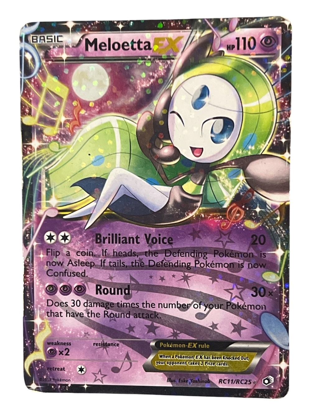 Meloetta EX RC11/RC25 Legendary Treasures: Radiant Collection Holo